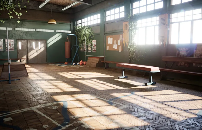 高中体育馆模型 - Highschool Gym  34 Assets
