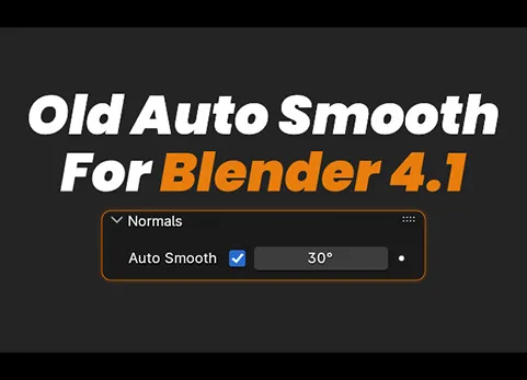 旧版自动平滑 - 适用于Blender 4.1 Old Auto Smooth - For Blender 4.1