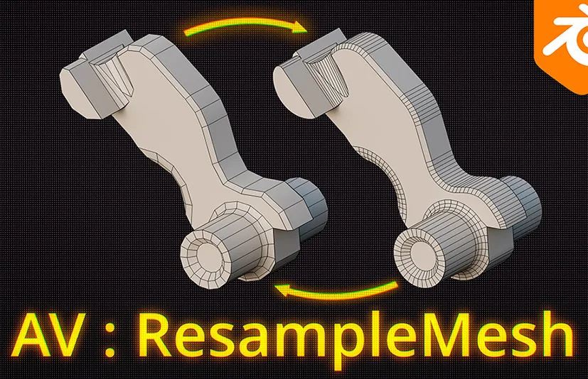 Blender插件 Resample Mesh 1.0.10 网格重采样建模重构休整