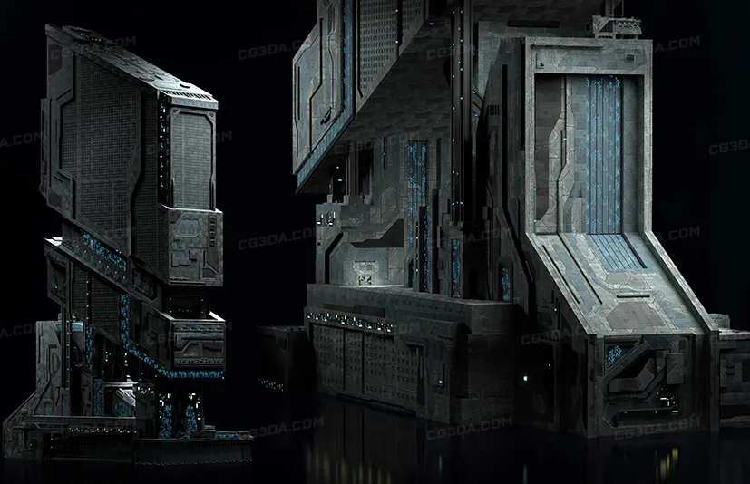 未来科幻工业建筑-Sci-Fi Industrial