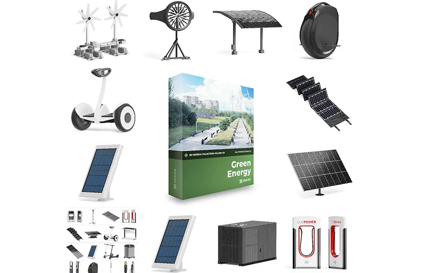 绿色新能源模型 - Green Energy 3D Models Collection – Volume 119