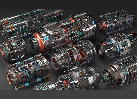 科幻元素 - Sci Fi Mega Elements KITBASH - SUBDIVISION READY - Full 3D pack