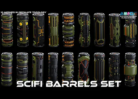 科幻桶 - SciFi Barrels set