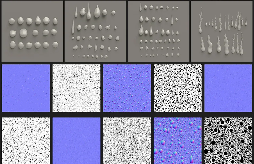 冷凝雨滴模型与贴图 - Condensation Raindrop