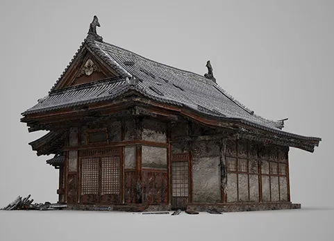 亚洲古建筑小型宫殿学校 - Realistic small palace school in ancient Asia