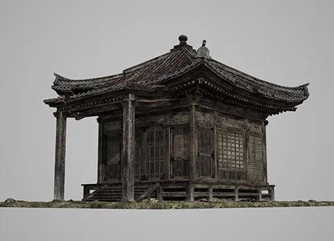 古亚洲小佛教寺庙 - A small Buddhist temple in ancient Asia