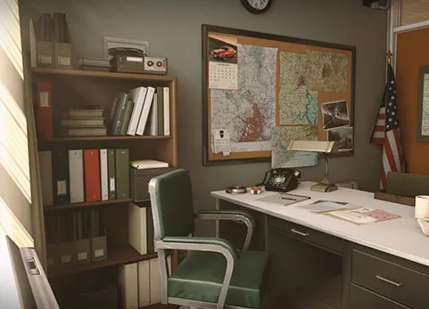 1970年办公室场景 - 1970 Office Environment