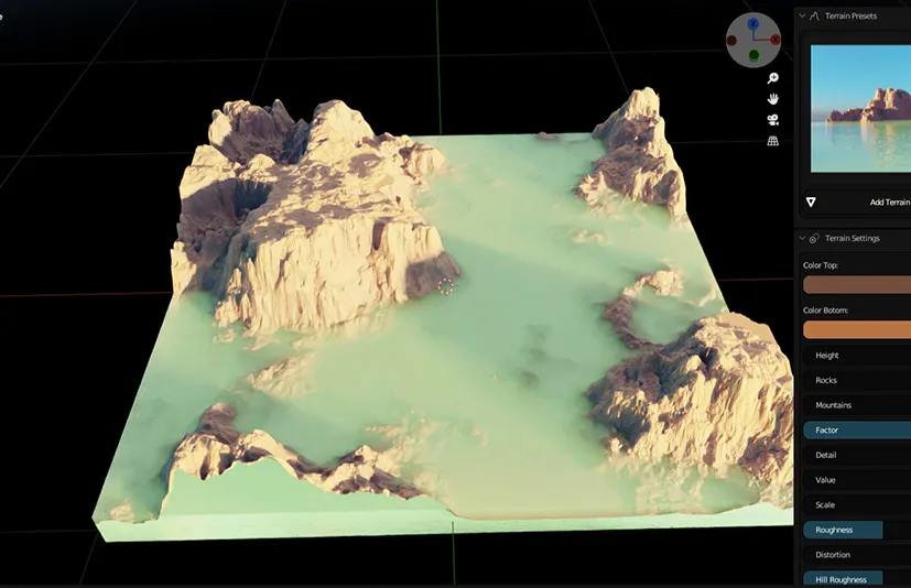 Blender-快速程序化地形与水体插件 Quick Procedural Terrain & Water Addon