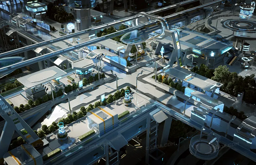 未来科幻城市街道-High Tech Streets