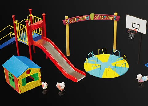儿童游乐场滑梯玩具道具 Playground Equipment VOL.3