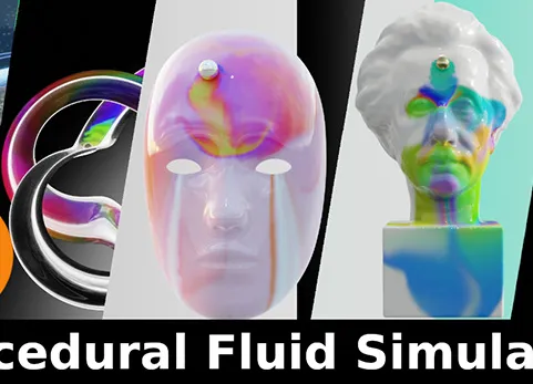 blender预设 Procedural Fluid Simulators v2.1 程序化流体资产