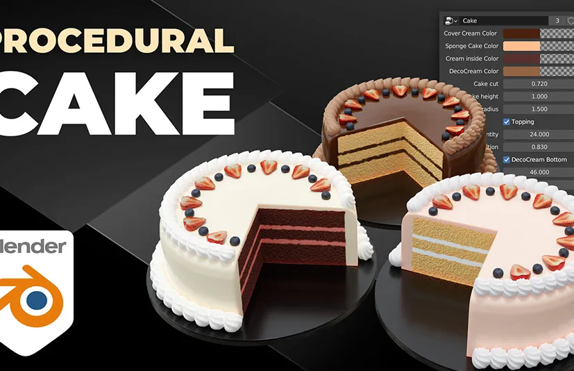 程序化蛋糕 | Blender几何节点 Procedural Cake