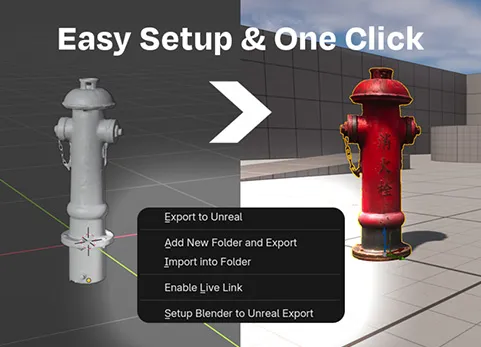 Blender插件一键导出到UE虚幻引擎器 - PolyLink v1.1.1.