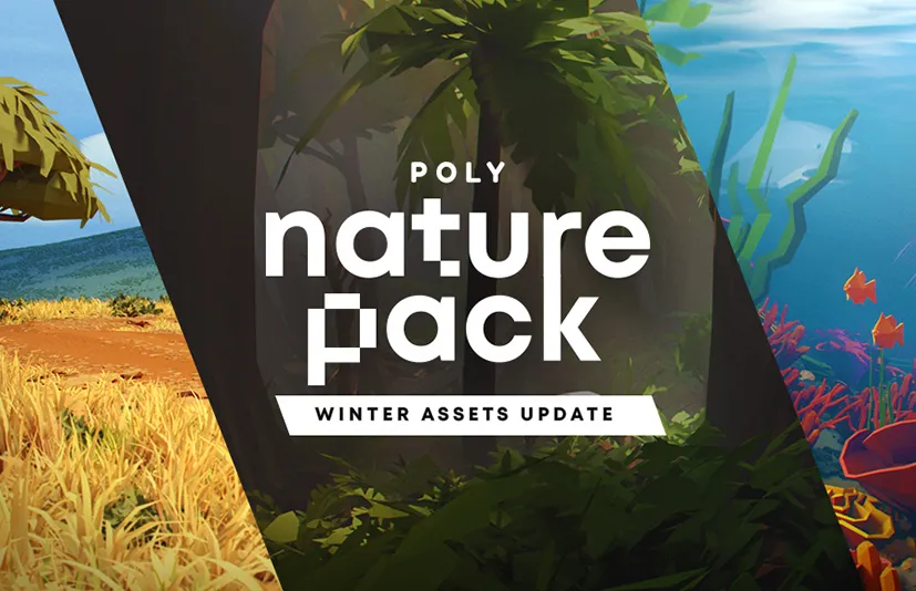 卡通风格资产库植物森林海洋 Poly Nature Pack: Animated Stylized Pack