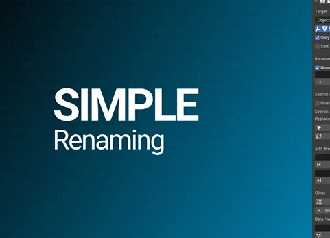 Blender一键批量重命名对象材质 Simple Renaming v2.1.4