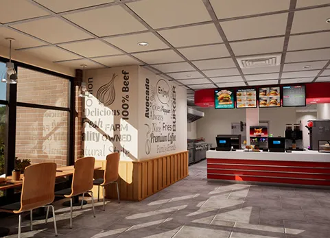 美式快餐店环境模型场景 Fast Food Restaurant