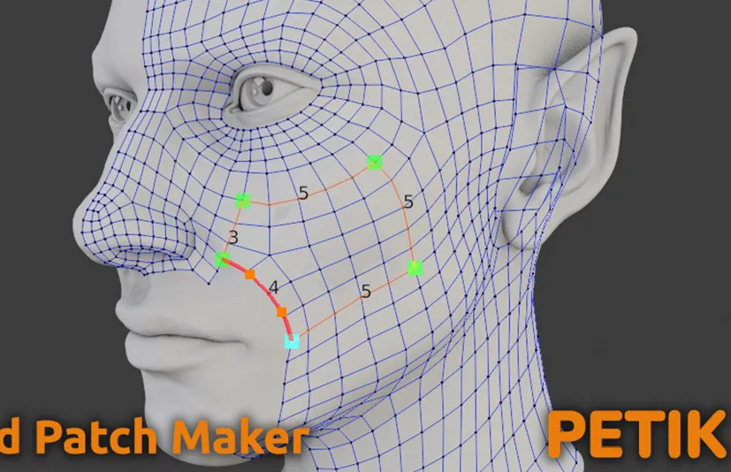 Blender拓扑重构面片生成器 Petik v2.0.3
