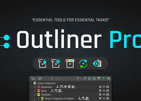 Blender插件 Outliner Pro v0.11 专业大纲编辑器组装管理对象集合