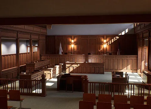 罪犯法庭审判场景环境 - Courtroom - Environment
