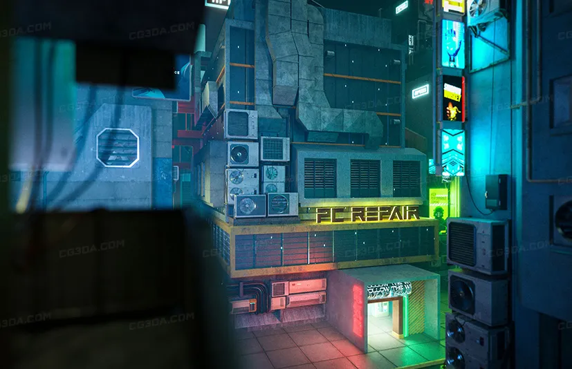 赛博朋克建筑模型-Cyberpunk