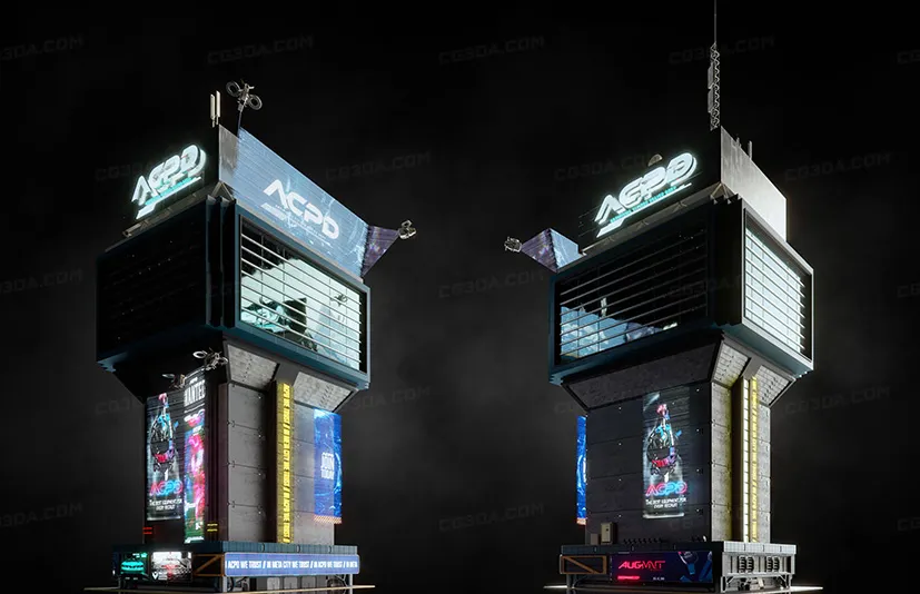 赛博朋克建筑模型-Cyberpunk