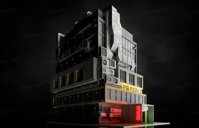 赛博朋克建筑模型-Cyberpunk
