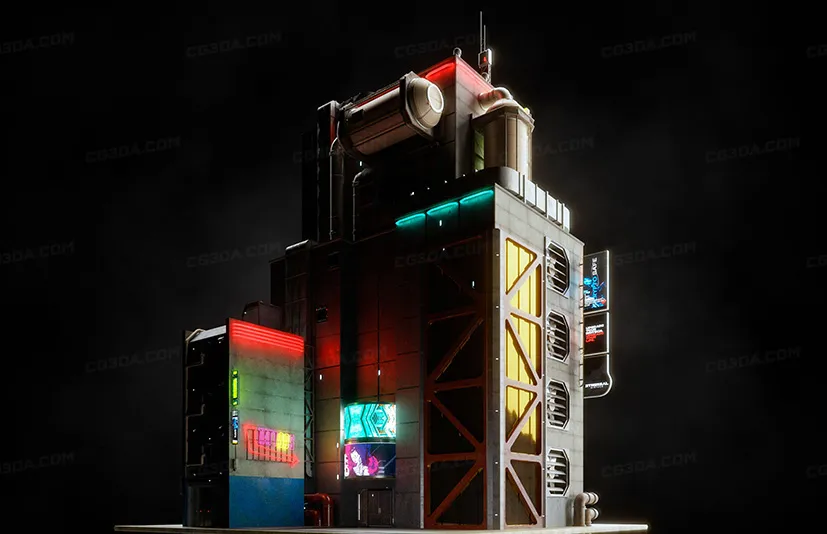 赛博朋克建筑模型-Cyberpunk