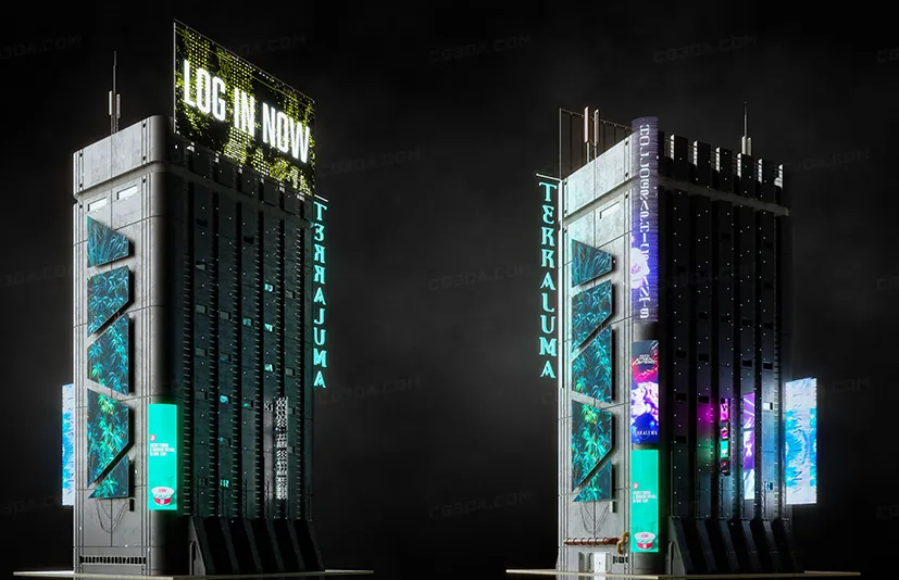 赛博朋克建筑模型-Cyberpunk