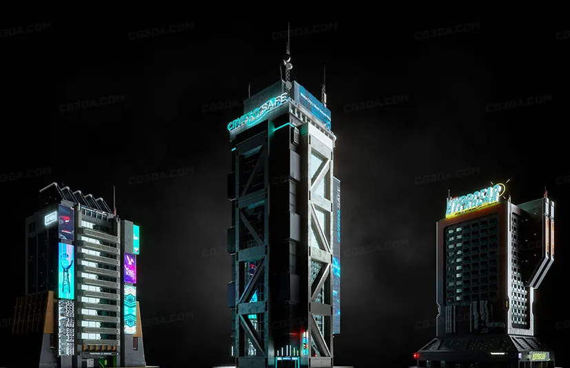 赛博朋克建筑模型-Cyberpunk