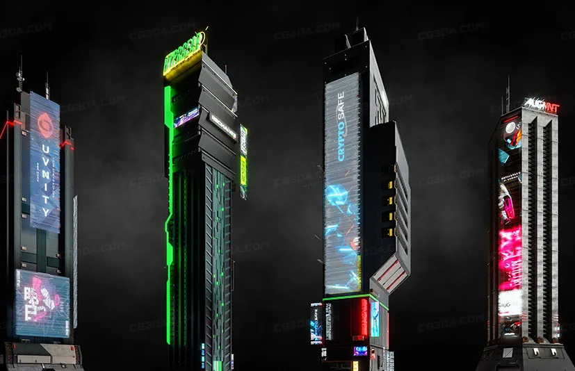 赛博朋克建筑模型-Cyberpunk