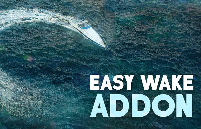 blender插件中文 Easy Wake Dynamic Ocean v1.0一键动态海洋流体动画