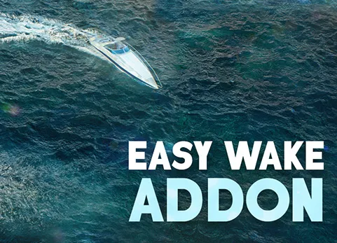 blender插件中文 Easy Wake Dynamic Ocean v1.0一键动态海洋流体动画