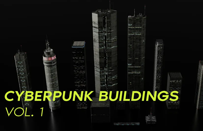 新赛博朋克建筑 - New CYBERPUNK BUILDINGS VOL. 1