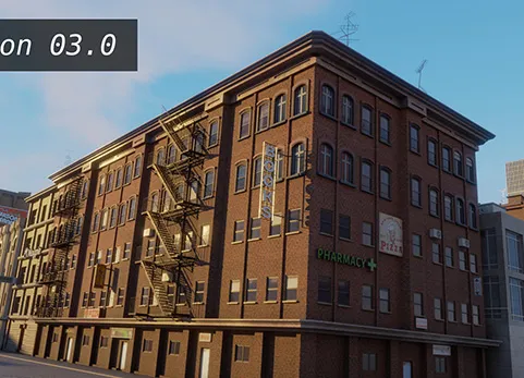 Blender资产Night And Day 03.0 程序化城市高层建筑住宅办公楼景观
