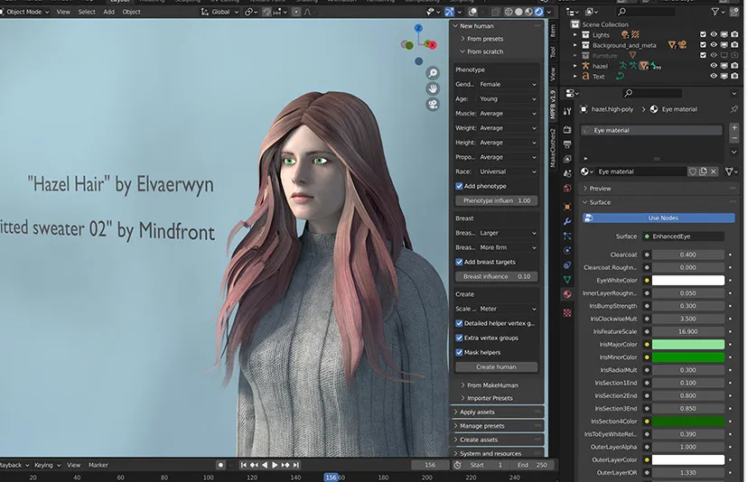 Blender 免费开源人体角色生成器-MPFB v2.0.11