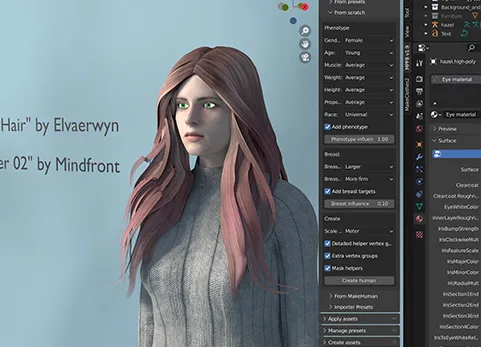 Blender 免费开源人体角色生成器-MPFB v2.0.11