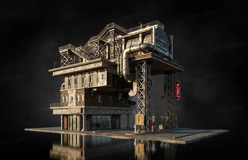 工业机械柴油朋克模型-DieselPunk