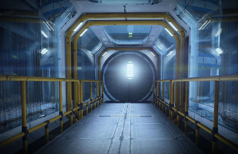 未来火星居住科幻建筑航空模型-Mission to Minerva