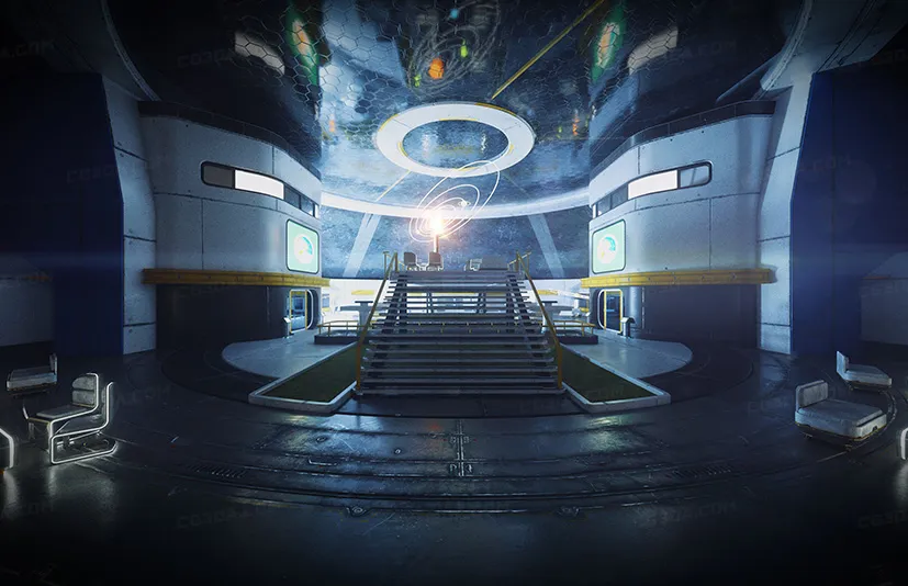 未来火星居住科幻建筑航空模型-Mission to Minerva
