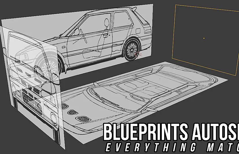Blender插件 Blueprints Autosetup 1.2 自动导入参考图设置蓝图