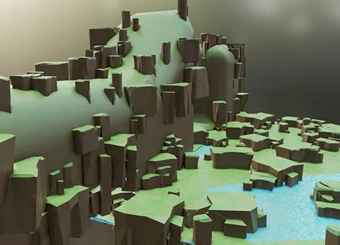 低多边形环境构建器 Blender 插件 Low Poly Environment Builder Blender Addon
