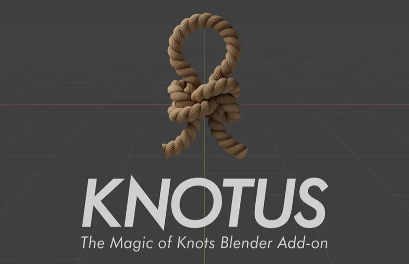 blender插件绳子生成器打结绳索管编织材质纹理