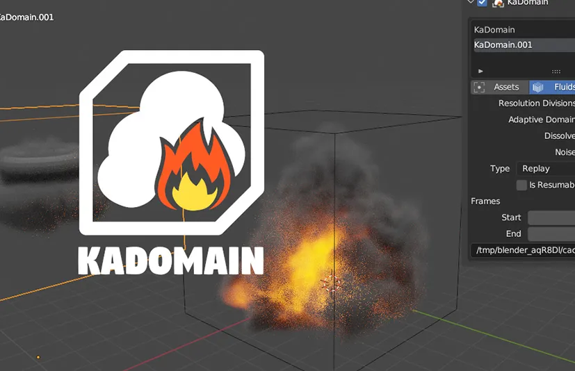 Blender插件 KaDomain 1.29 快速管理同一场景中的多个物理模拟域