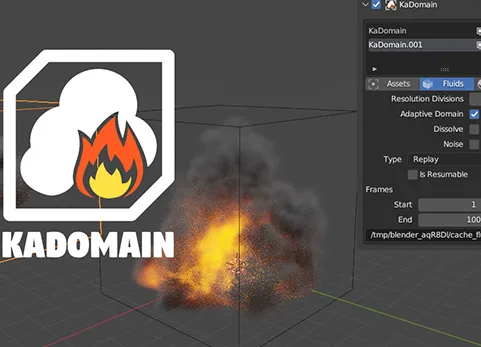 Blender插件 KaDomain 1.29 快速管理同一场景中的多个物理模拟域