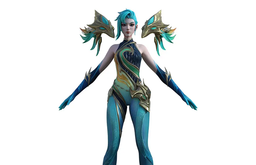 英雄联盟 - 卡莎 League of Legends - Kai'Sa Lagoon Dragon RIGGED
