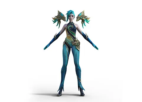 英雄联盟 - 卡莎 League of Legends - Kai'Sa Lagoon Dragon RIGGED