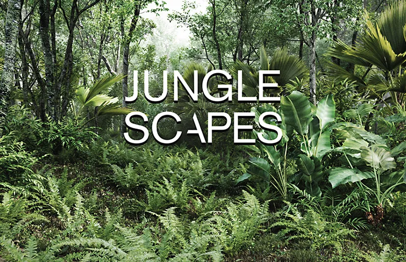 blender插件 Jungle Scapes for Blender 动画植物草树木盆栽户外丛林预设
