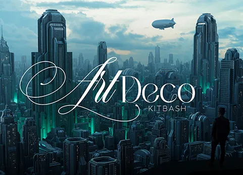 Blender科幻城市野兽派高楼建筑 - Art Deco - City Kitbash