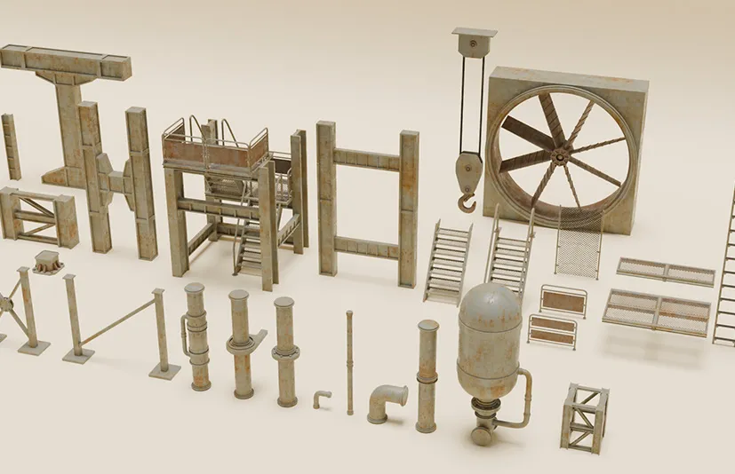 Blender工业道具库 Industrial Props Library for Blender