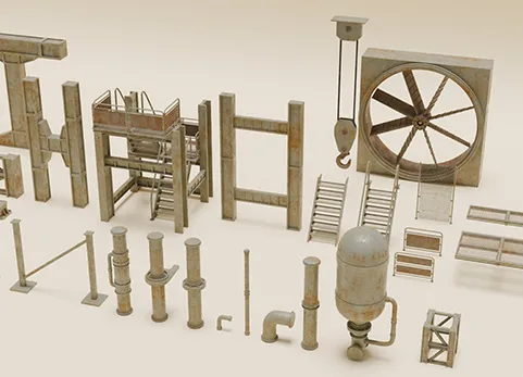Blender工业道具库 Industrial Props Library for Blender